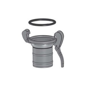 MILLER FEMALE HOSE WITH METAL RING GALVANIZED