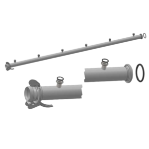 BTYPE HEADER PIPE WITH 2  FEMALE THREADED SOCKET GALVANIZED